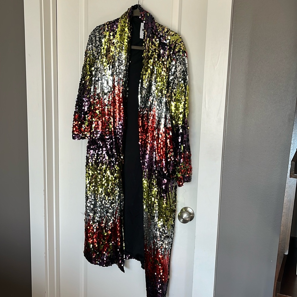 BB Dakota, sequin duster, purchased from Anthropologie, worn once, OSFA